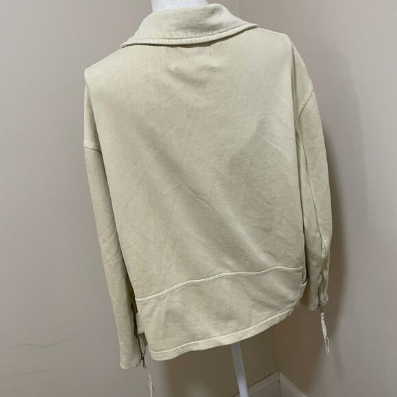 New Free People 
Rebel Rebel Knit Moto Jacket in Vanilla Creme Knit Moto  M - Picture 9 of 13